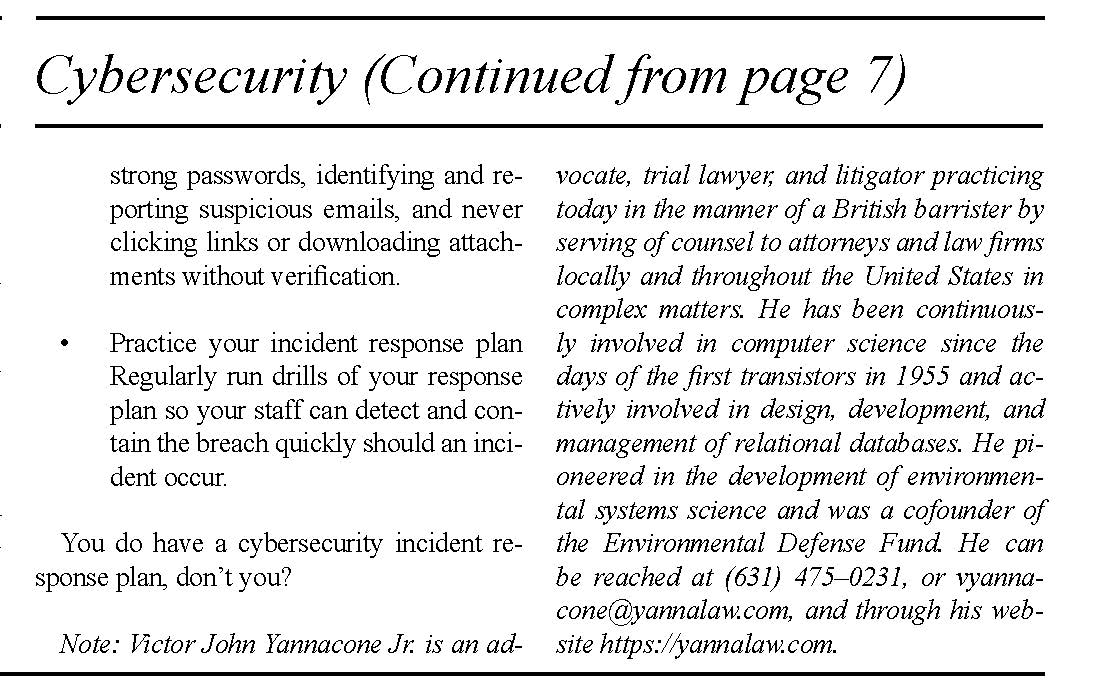 Cybersecurity: A brief guide